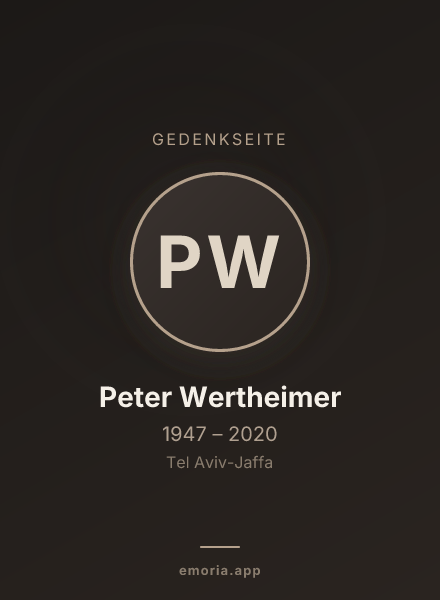 Gedenkportrait von Peter Wertheimer