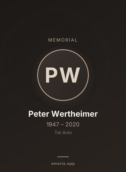 Memorial portrait of Peter Wertheimer