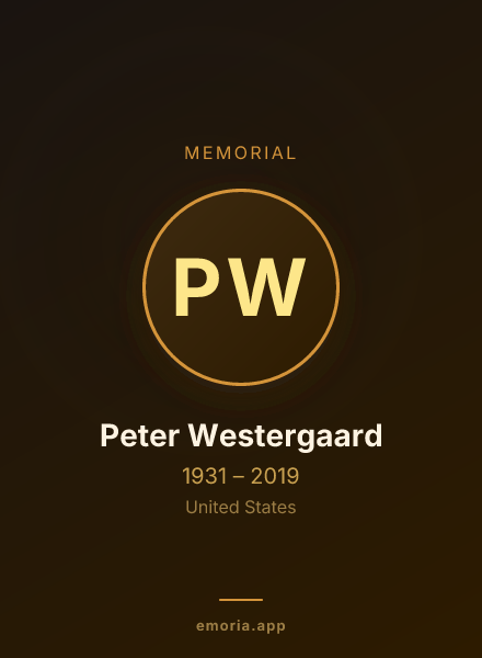 Memorial portrait of Peter Westergaard