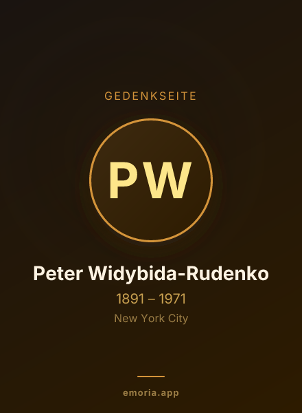 Gedenkportrait von Peter Widybida-Rudenko