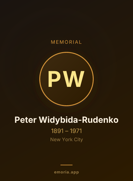 Memorial portrait of Peter Widybida-Rudenko