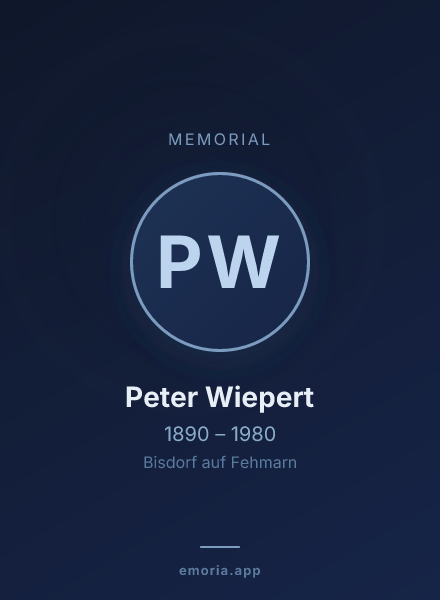 Memorial portrait of Peter Wiepert