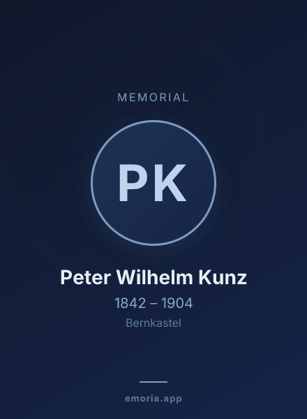 Memorial portrait of Peter Wilhelm Kunz