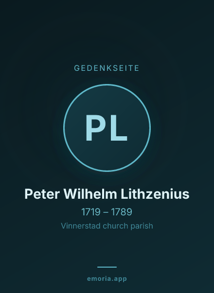 Gedenkportrait von Peter Wilhelm Lithzenius