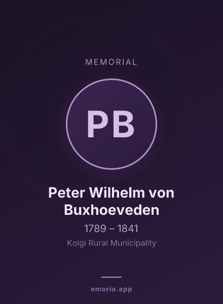Memorial portrait of Peter Wilhelm von Buxhoeveden