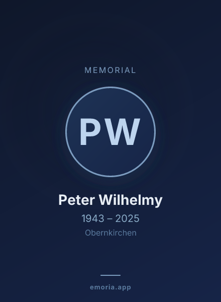 Memorial portrait of Peter Wilhelmy