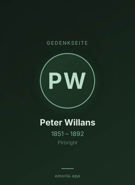 Gedenkportrait von Peter Willans