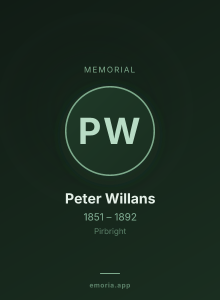 Memorial portrait of Peter Willans