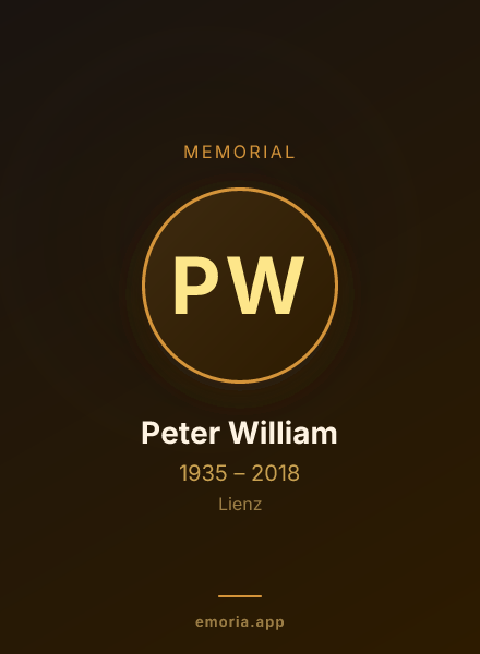 Memorial portrait of Peter William