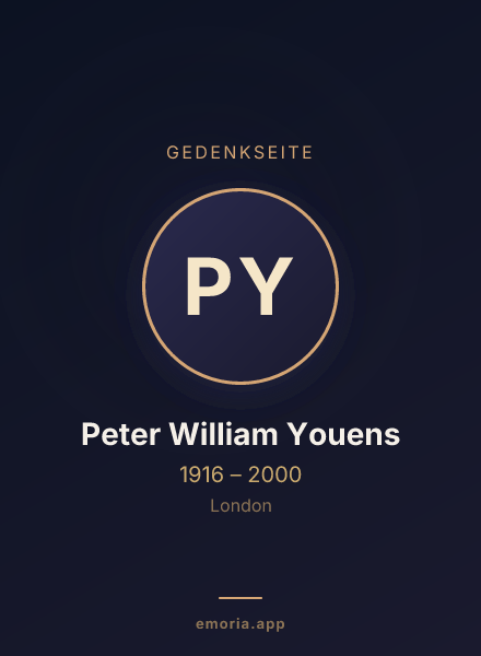 Gedenkportrait von Peter William Youens
