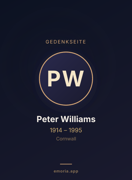 Gedenkportrait von Peter Williams