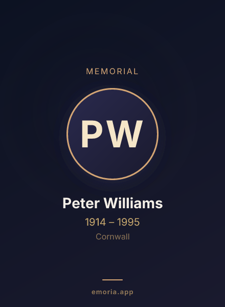 Memorial portrait of Peter Williams