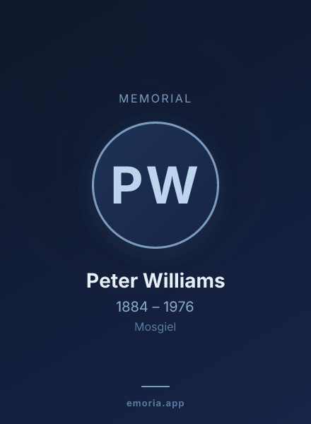 Memorial portrait of Peter Williams