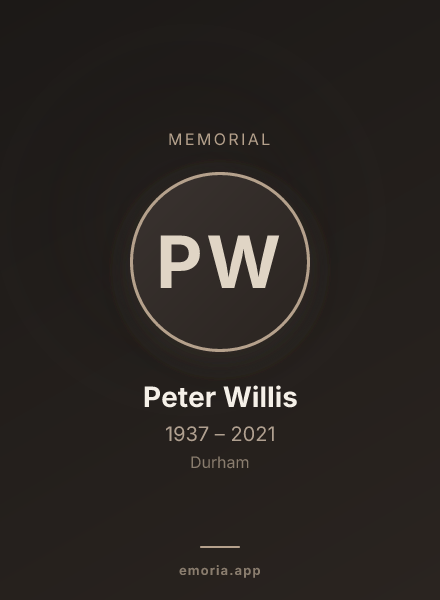 Memorial portrait of Peter Willis