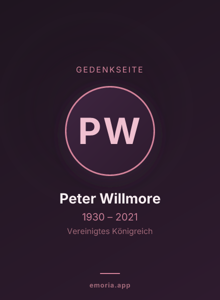 Gedenkportrait von Peter Willmore