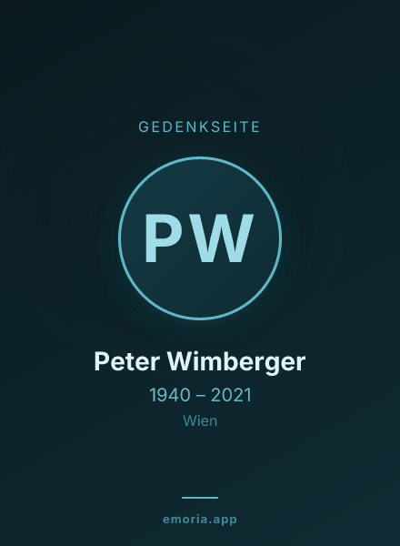 Gedenkportrait von Peter Wimberger