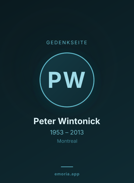 Gedenkportrait von Peter Wintonick