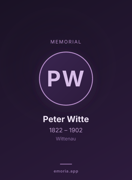 Memorial portrait of Peter Witte