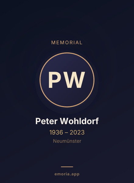 Memorial portrait of Peter Wohldorf
