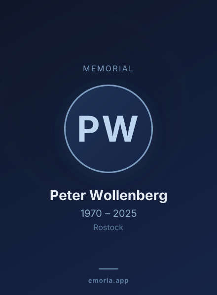 Memorial portrait of Peter Wollenberg