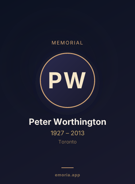 Memorial portrait of Peter Worthington
