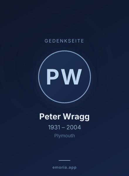 Gedenkportrait von Peter Wragg
