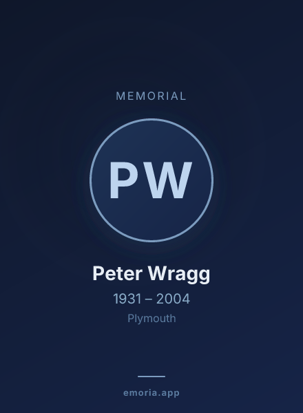 Memorial portrait of Peter Wragg