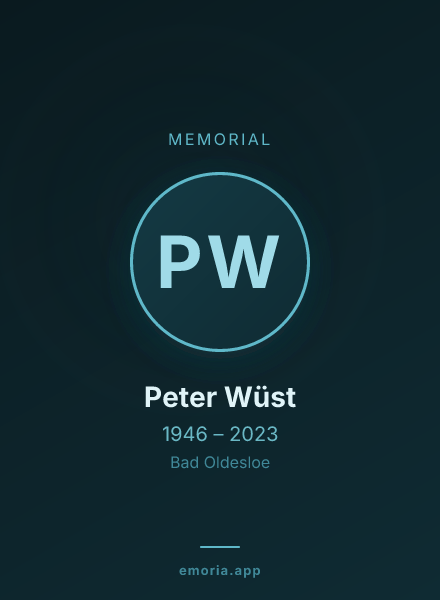 Memorial portrait of Peter Wüst