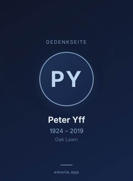 Gedenkportrait von Peter Yff