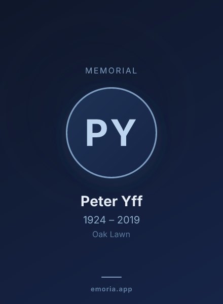Memorial portrait of Peter Yff