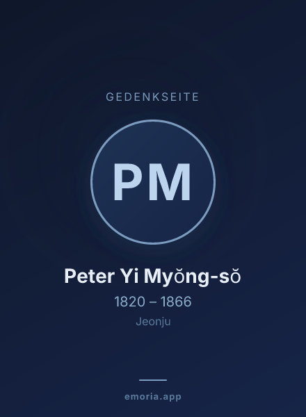 Gedenkportrait von Peter Yi Myŏng-sŏ