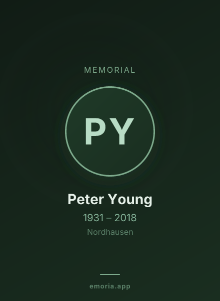 Memorial portrait of Peter Young