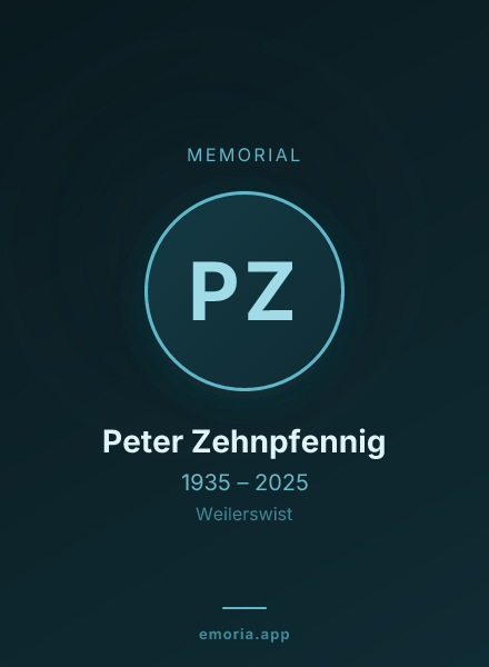 Memorial portrait of Peter Zehnpfennig