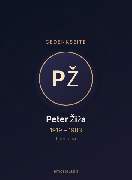 Gedenkportrait von Peter Žiža