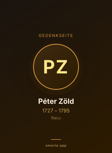 Gedenkportrait von Péter Zöld