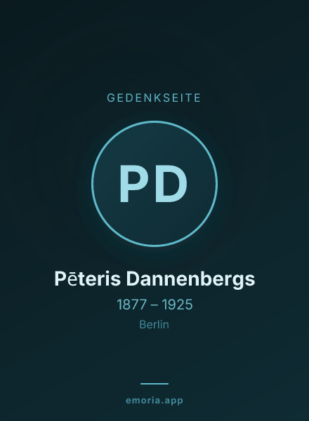 Gedenkportrait von Pēteris Dannenbergs