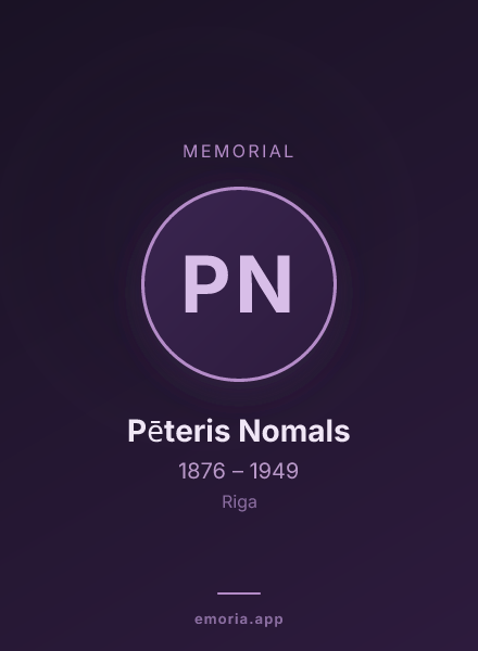 Memorial portrait of Pēteris Nomals