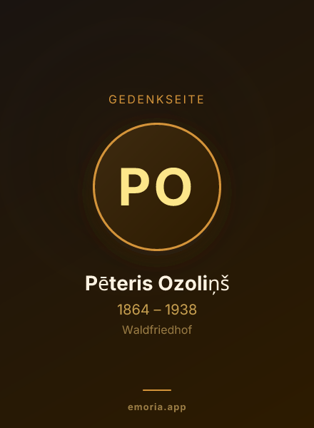 Gedenkportrait von Pēteris Ozoliņš