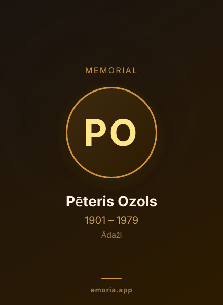 Memorial portrait of Pēteris Ozols