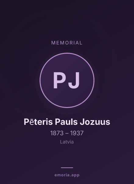 Memorial portrait of Pēteris Pauls Jozuus