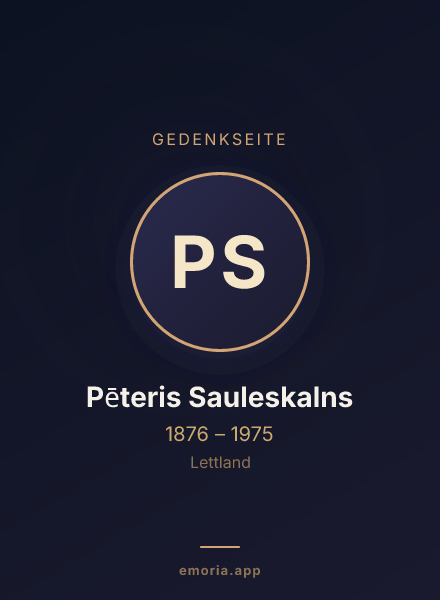 Gedenkportrait von Pēteris Sauleskalns