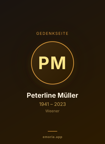 Gedenkportrait von Peterline Müller