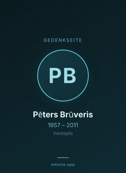 Gedenkportrait von Pēters Brūveris