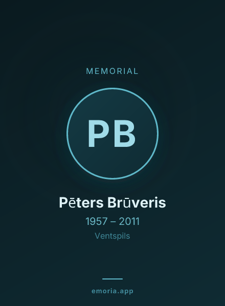 Memorial portrait of Pēters Brūveris
