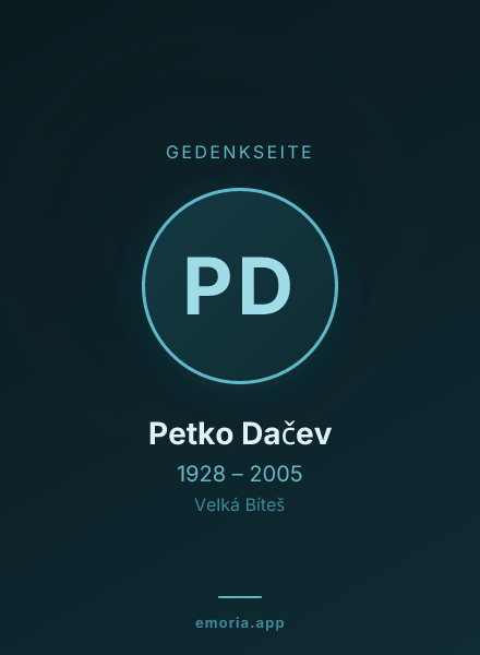 Gedenkportrait von Petko Dačev
