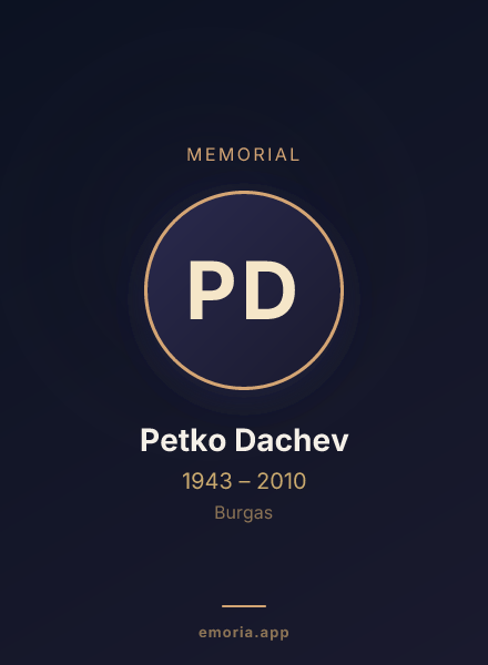 Memorial portrait of Petko Dachev