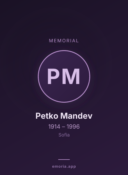 Memorial portrait of Petko Mandev