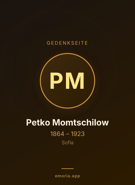 Gedenkportrait von Petko Momtschilow