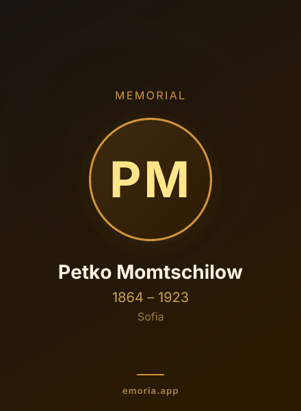 Memorial portrait of Petko Momtschilow