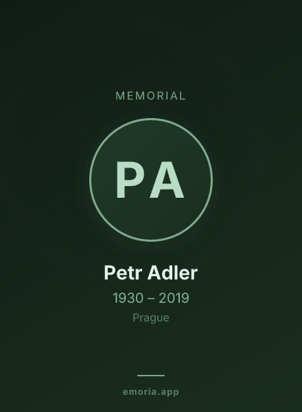 Memorial portrait of Petr Adler